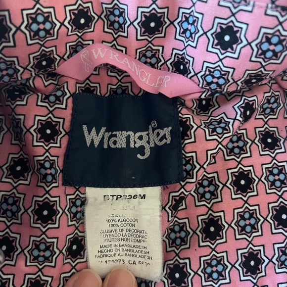 Wrangler Girl Pink Patterned Shirt - Picture 3 of 3